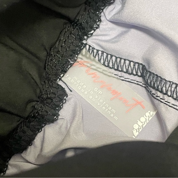 Free People FP Movement Double Bounce One Piece Black Purple Shortsie Romper S - Picture 6 of 12